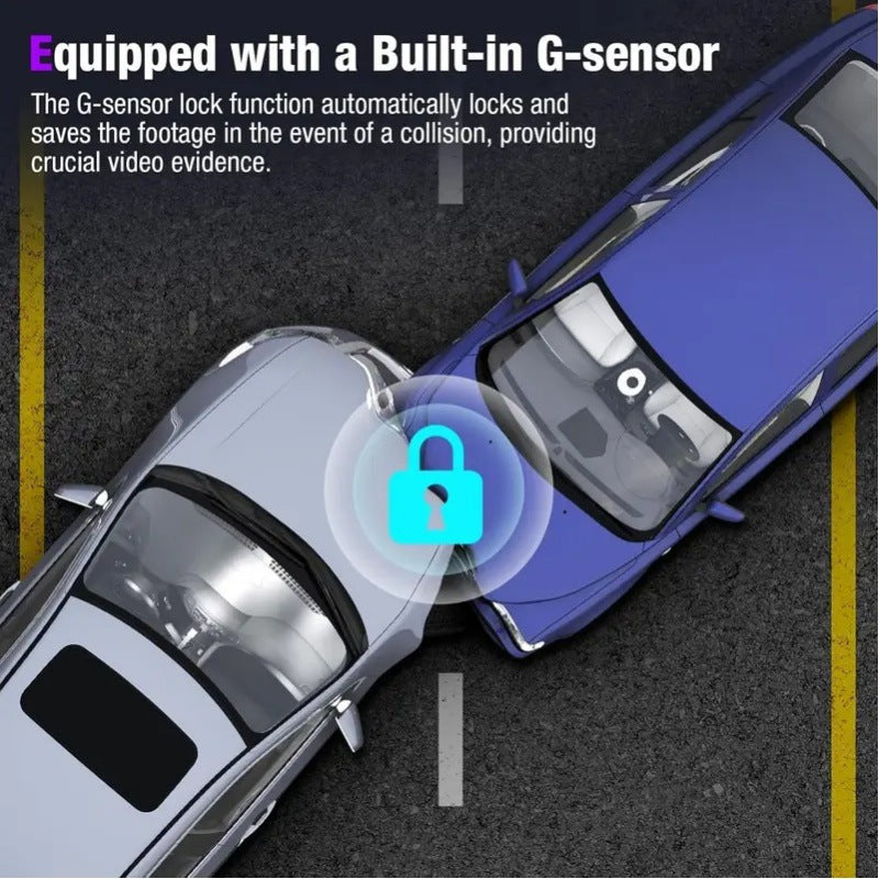 Factory direct sales3.16Inch Car Dash Cam4K High Definition Triple Recording4KWiFi Interconnection dashcam