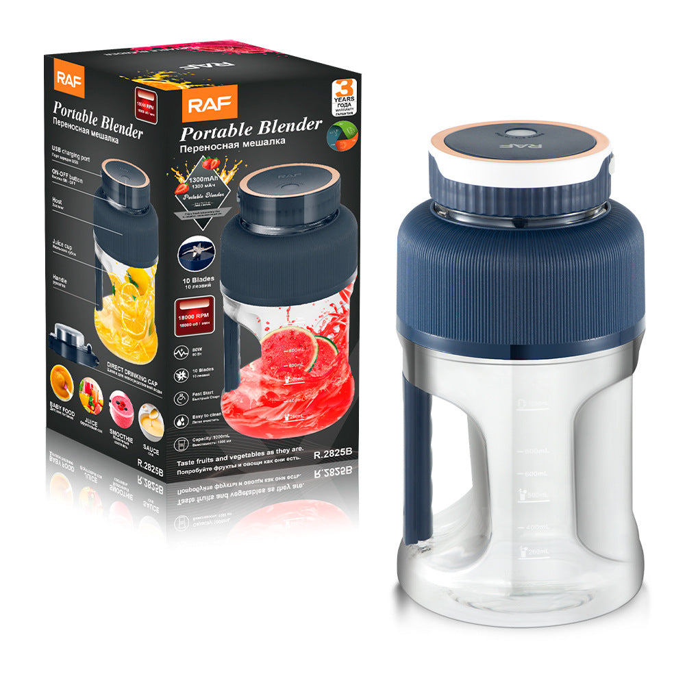 RAF EU Standard Electric Fresh Orange Juicer Household Automatic Juicer Lemon Orange Juice Cup Small Portable