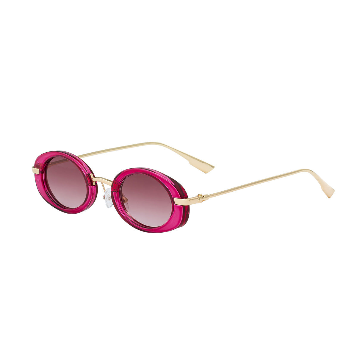2025New European and American Fashion Oval Small Frame Sunglasses for Women, Trendy Personality Sun Protection Sunglasses Wholesale