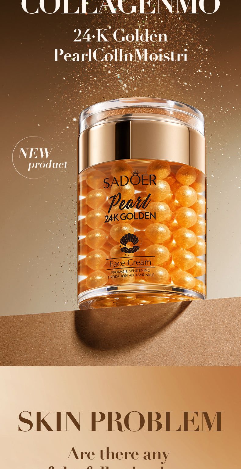 24K Gold Collagen Pearl Cream60g SADOER Hydrating and Moisturizing Face Cream Cross-Border Wholesale