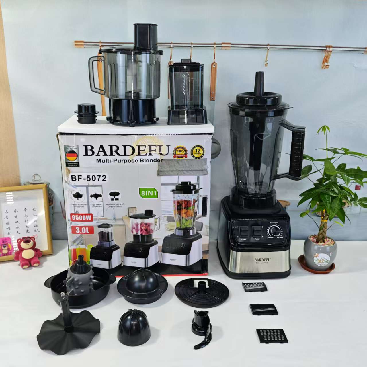 3L8in1blender  North America Europe Africa Stainless Steel Metal Blender Juicer Meat Grinder Multi-Functional