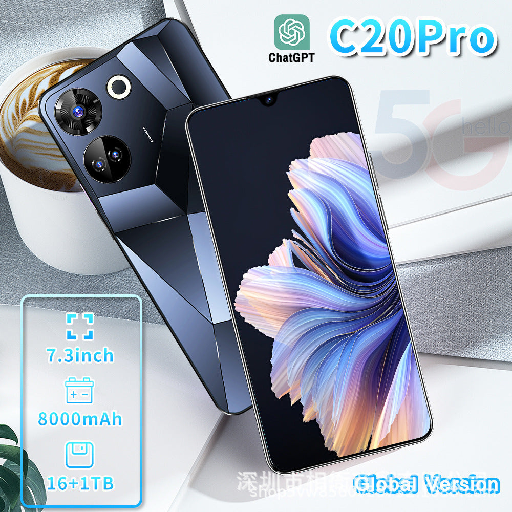 Brand new mobile version European and American version16+1T C20Pro 7.3Ultra-long life battery