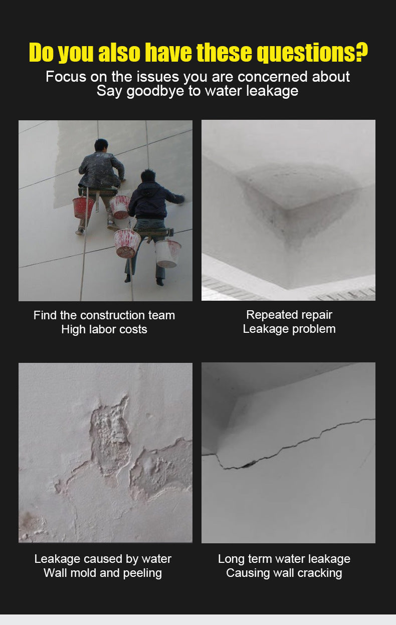 Transparent Waterproof Adhesive Roof Exterior Wall Window Sill Waterproof Leak Repair Coating Pure Acrylic Glue