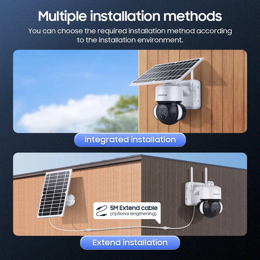 600Wan HD Outdoor Courtyard Solar Binocular Zoom Camera4G Wireless Night Vision Remote Early Warning Monitoring