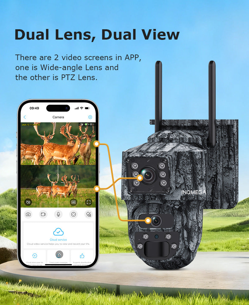 New Product AOV Solar-powered Camera6MP HD Binoculars4G Outdoor Camouflage Solar Camera