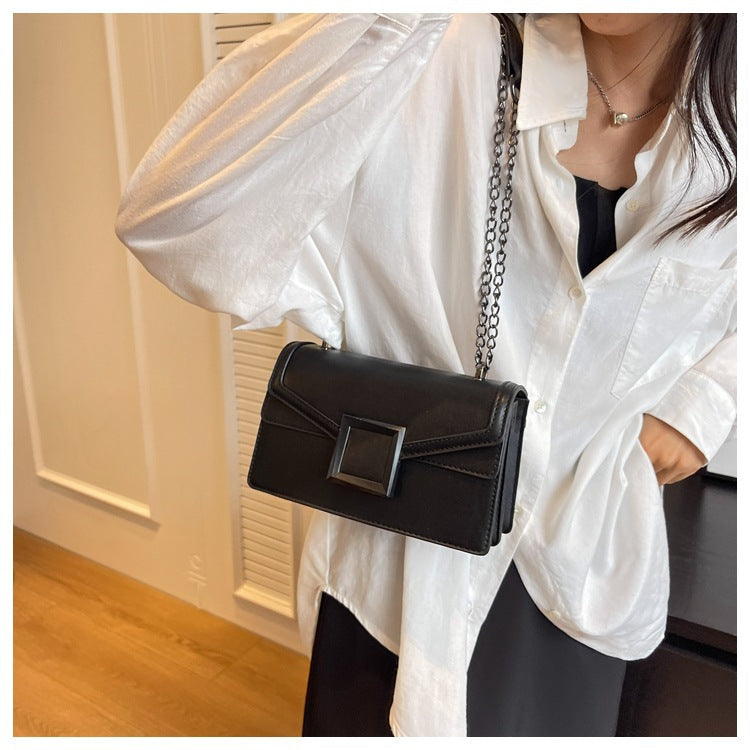 Niche Design Crossbody Bag for Women2024New Trendy Spring Fashion Quilted Chain Bag Textured Single Shoulder Small Square Bag