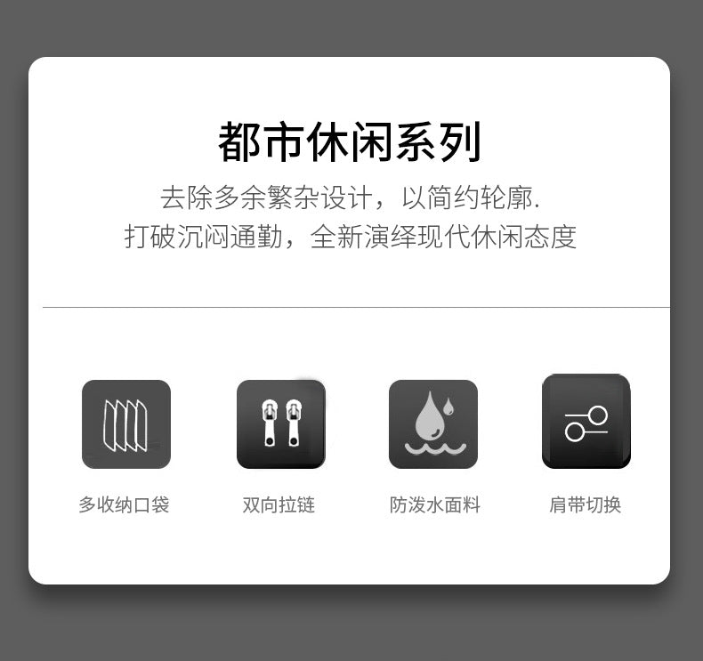 OZUKO Tactical Chest Bag Men's Waterproof Crossbody Bag Outdoor Sports Small Backpack Trendy Shoulder Portable Men's Bag