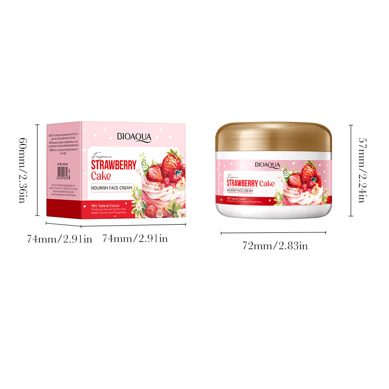 Strawberry Cake Nourishing Cream BIOAOUA Moisturizing skin moisturizing cream  foreign trade wholesale