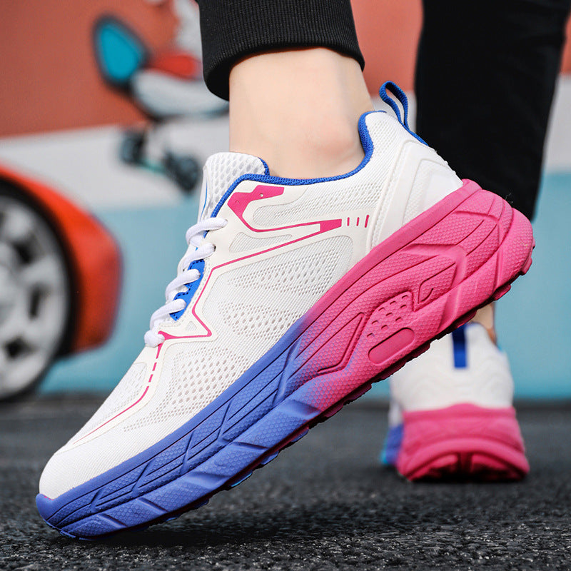 Dropshipping Couple Casual Sports Shoes Student Running Shoes Marathon Running Shoes Jacquard Foreign Trade Live Streaming Men's Shoes