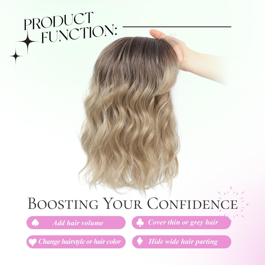 Small Lace Wig Set Export Synthetic Fiber Medium Length Women's Top Natural Middle Part Bangs Hairpiece Wig