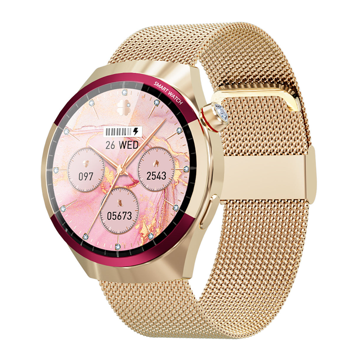 SK6 Mini Smart Watch1.27inch Bluetooth Call True Heart Rate Pedometer Sleep Exquisite Women's Sports