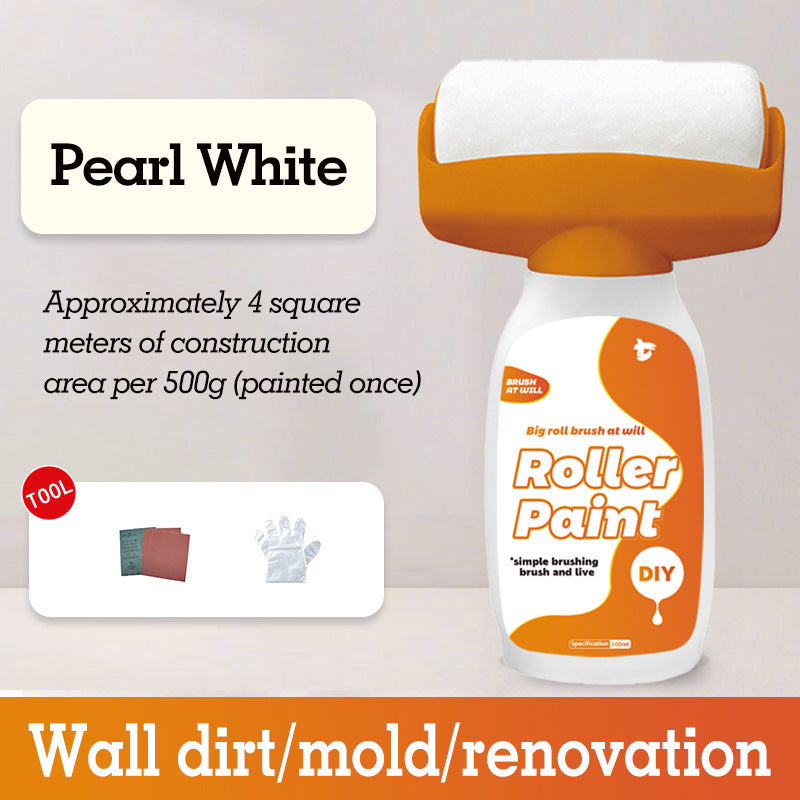 Wholesale Large Roller Paint for Indoor Wall Renovation and Repair, Water-Based Odorless Latex Paint, White Self-Painting Paint