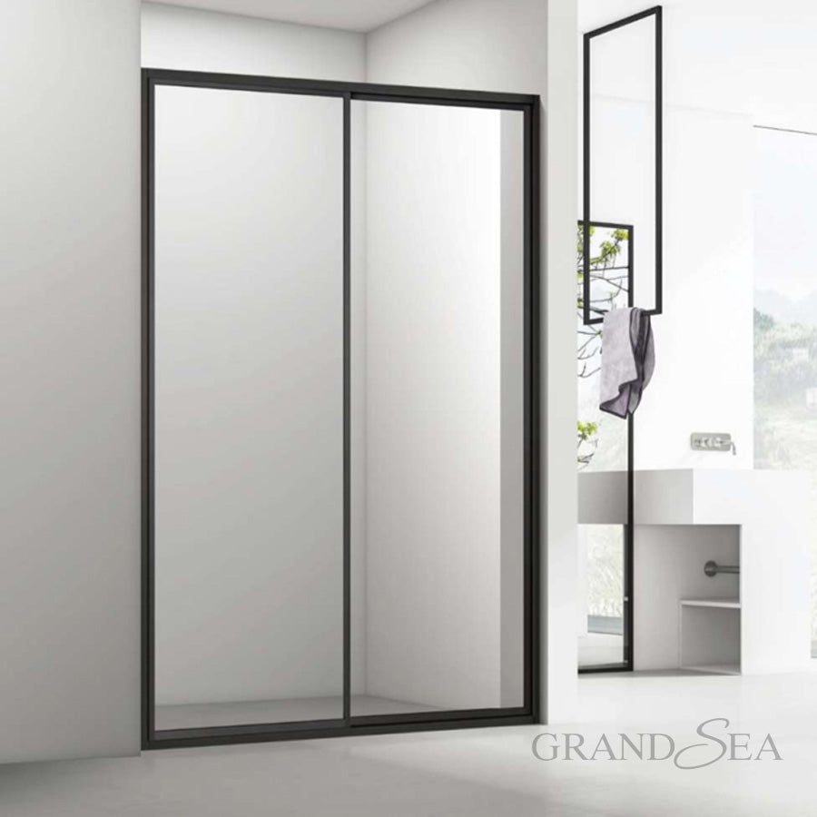 3 Panel Sliding Standard Shower Door Design With High Accessory