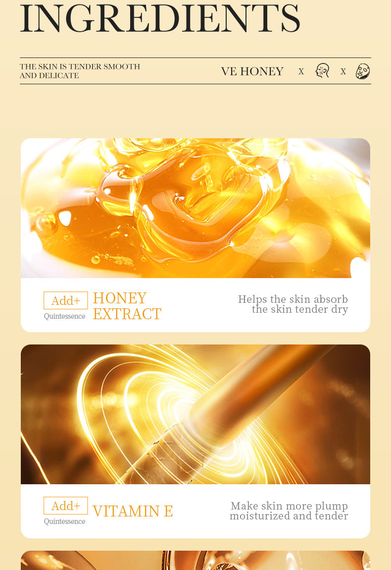 BIOAOUA Vitamin E Honey Mask Hydrating Moisturizing Repairing Brightening Mask Export  Wholesale