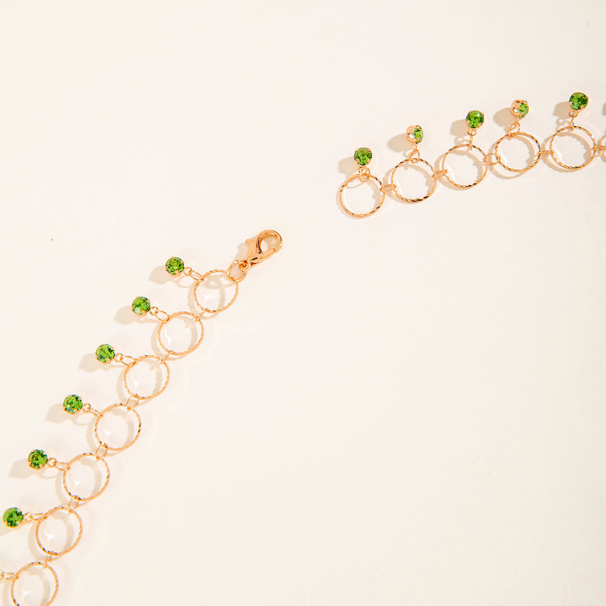 Simple Colorful Beaded Tassel y Chain Necklace Elegant Versatile Diamond-Studded Sweater Chain Jewelry