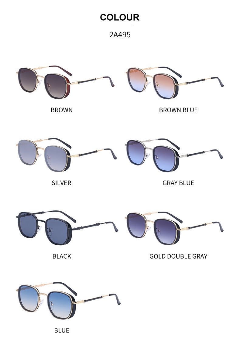 Vintage Steampunk Sunglasses for Men Small Square Frame Sunglasses Trendy Sunglasses Wholesale Driving Glasses shades