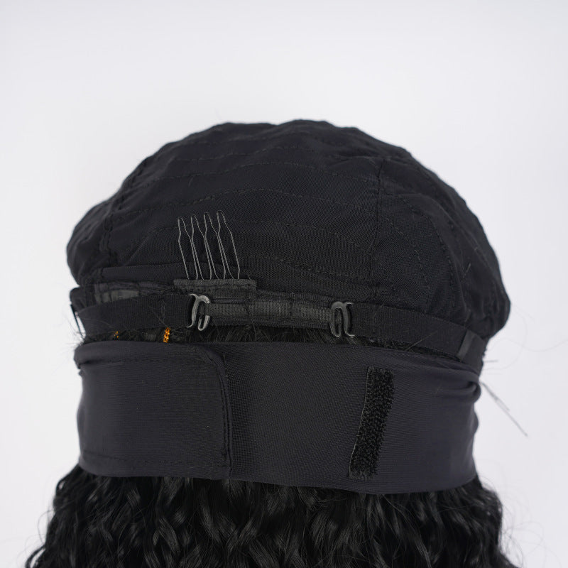 European and American Style Medium-Length Curly Wig Afro Wig wigs Lightweight Synthetic Hair Band with Slight Curl