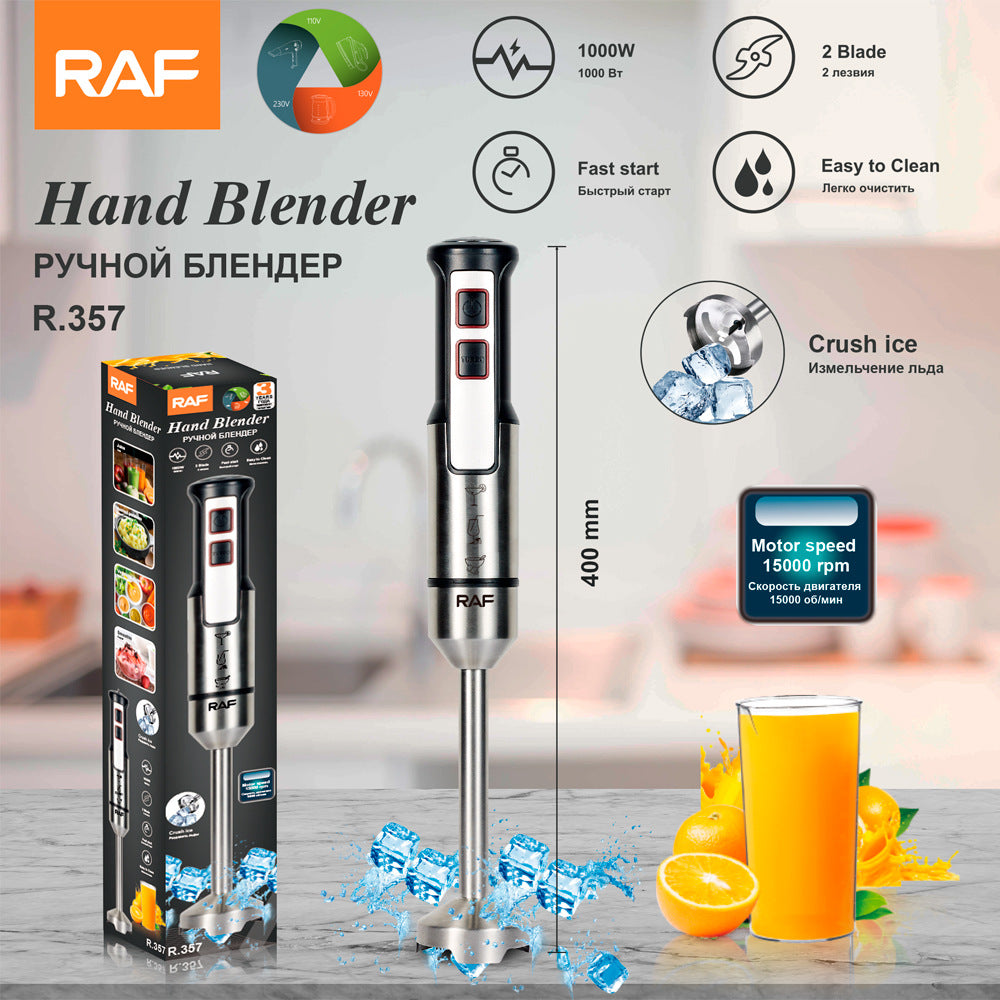 RAF EU Standard Portable Household Food Blender Handheld Electric Stainless Steel Cooking Stick Mixer357
