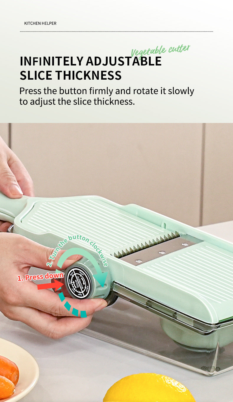 Home Kitchen Shredding and Slicing Machine Lemon Dicing and Slicing Vegetable Cutter Potato Grater Multi-Functional Vegetable Slicer
