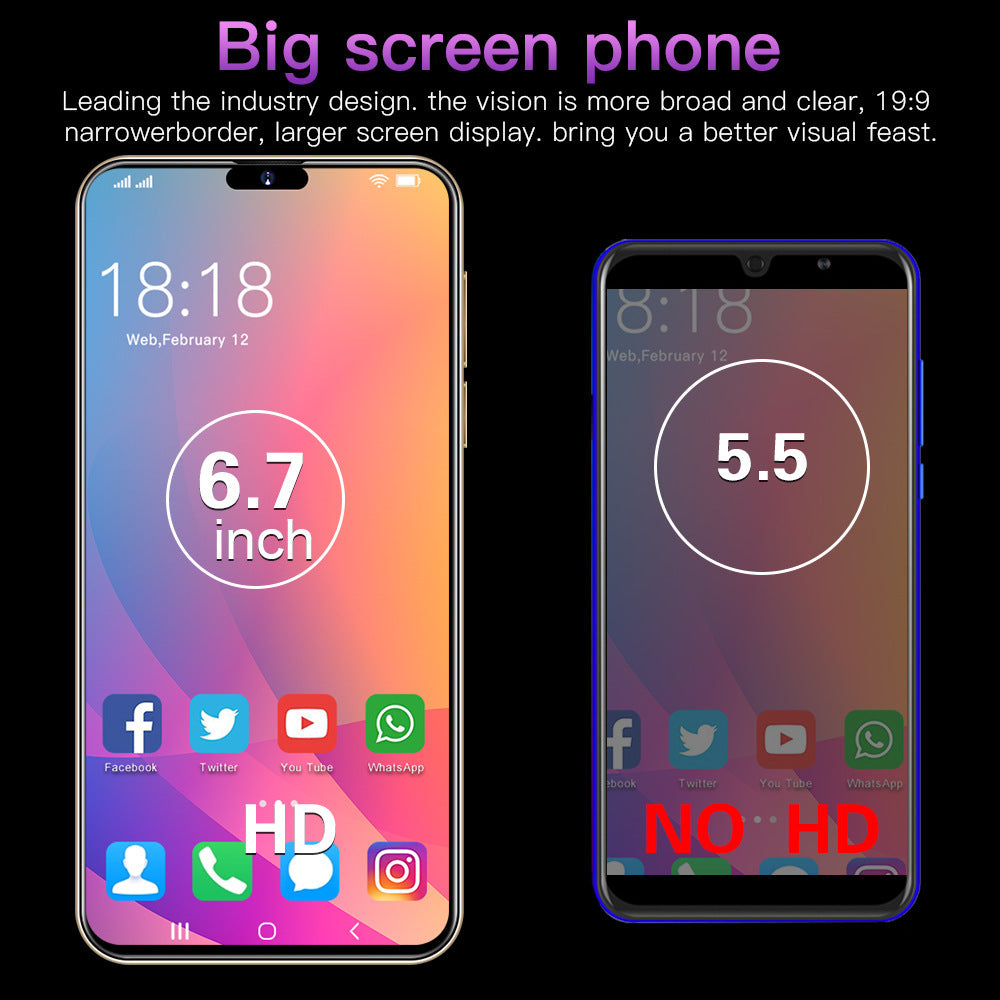 i14 ProMax Smartphone6.8Inch Full HD Screen3+64G Android4G Mobile Phone Factory In Stock Wholesale