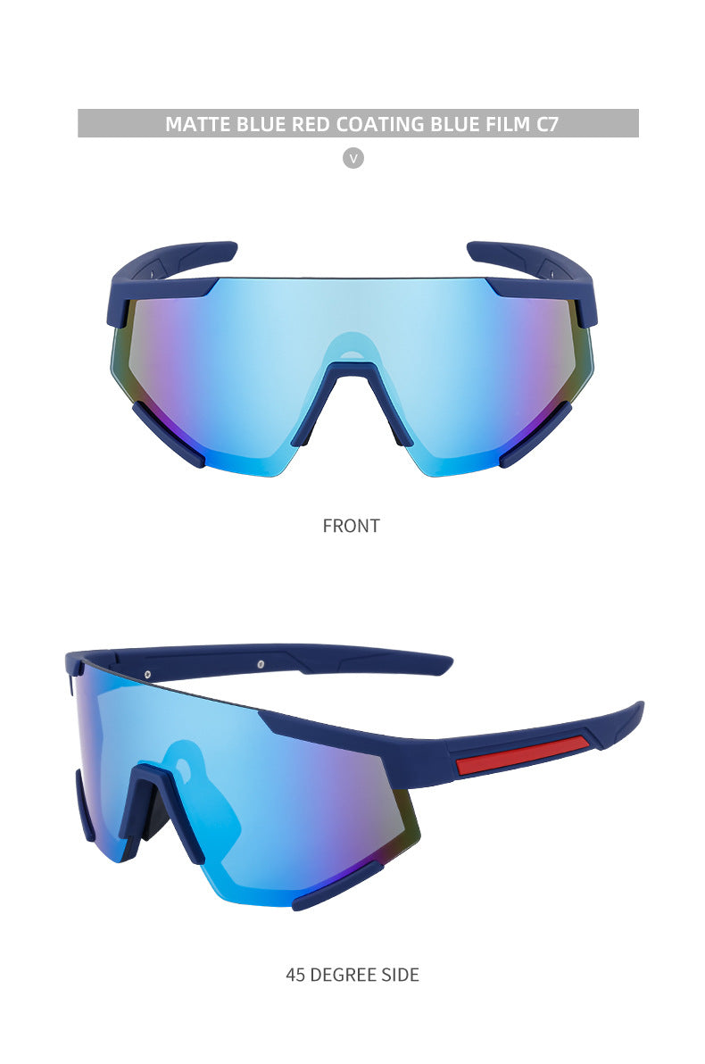 New Cycling Goggles for Women, UV Protection, One-Piece Large Frame Sunglasses, Outdoor Sports Colorful Integrated Sunglasses