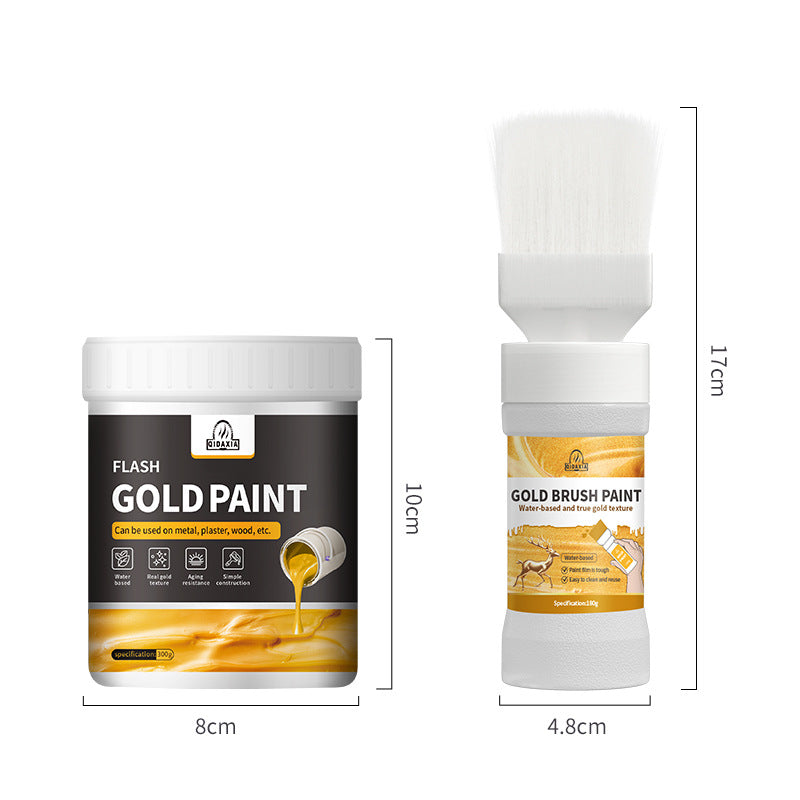 Water-based Gold Leaf Paint Gold Powder Paint gold Art Coating Gold Paint gold Oil Paint Exterior Wall Brand Gold Leaf Brush Paint