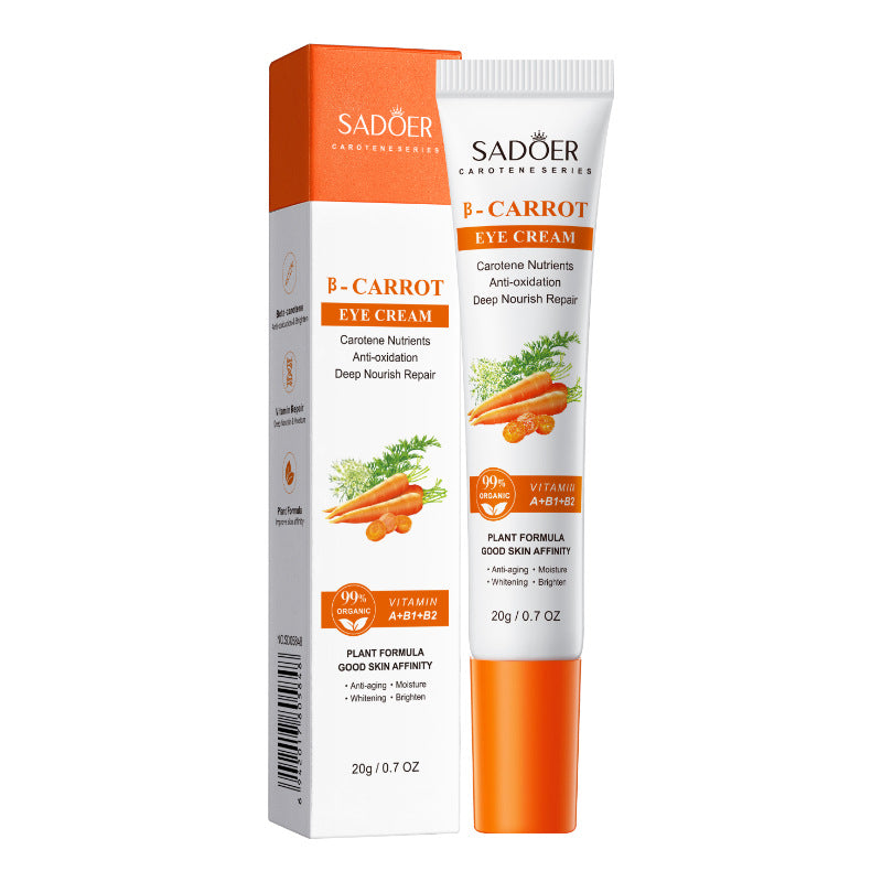 Carrot Eye Cream20g SADOER Moisturize and Improve Dark Circles, Eye Wrinkles, and Eye Bags  Wholesale