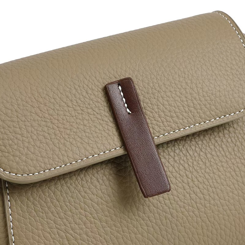 Bestselling Handbag2025New Genuine Leather Women's Bag Fashionable High-End Single Shoulder Crossbody Bag Versatile Shell Small Bag