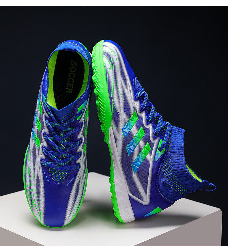 New high-top soccer shoes for men and women AG Spike TF Broken Nail Youth Student Grassland Competition Training Shoes