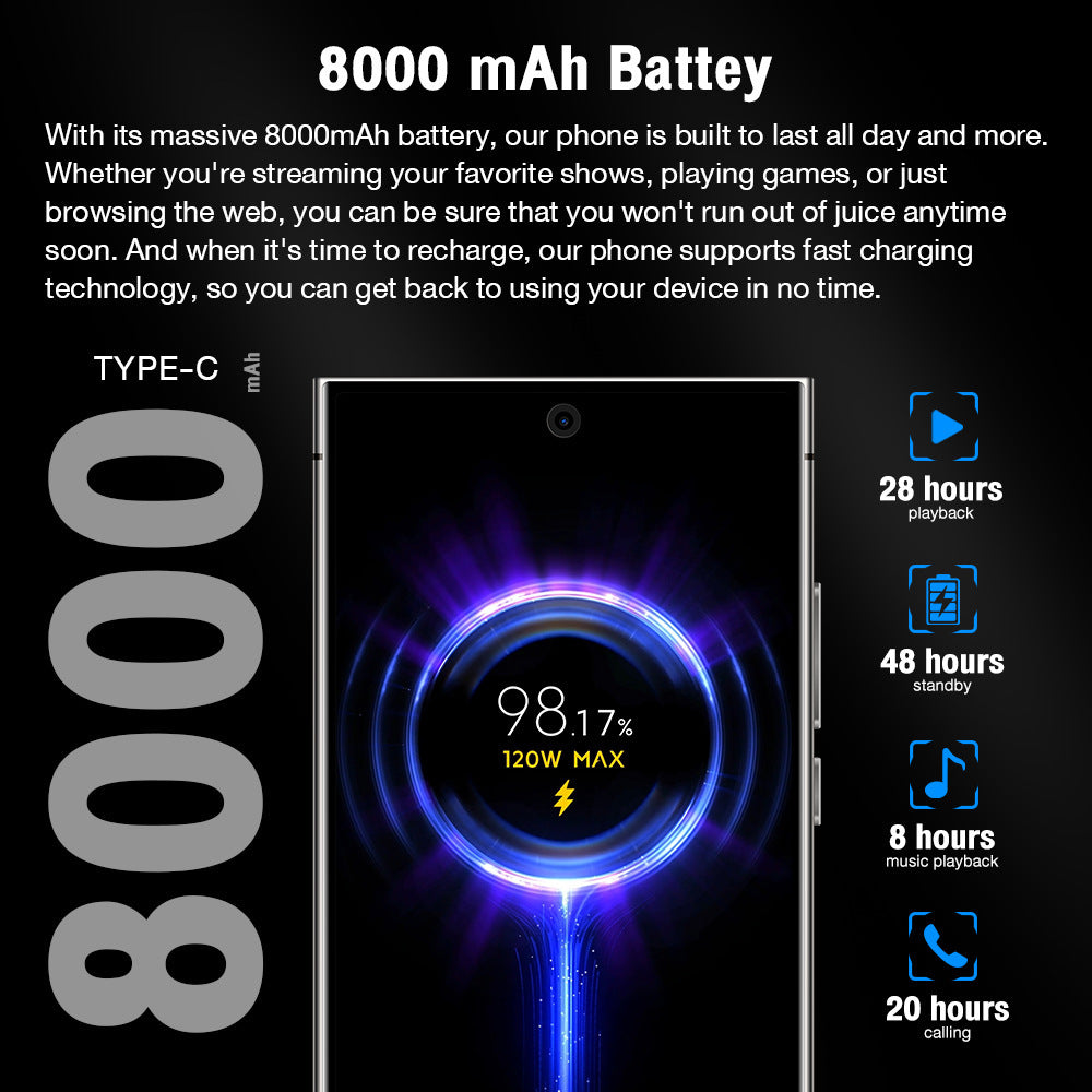 Popular S24Ultra Smartphone6.75Inch4G Android1:1Smartphone2+16G Delivery