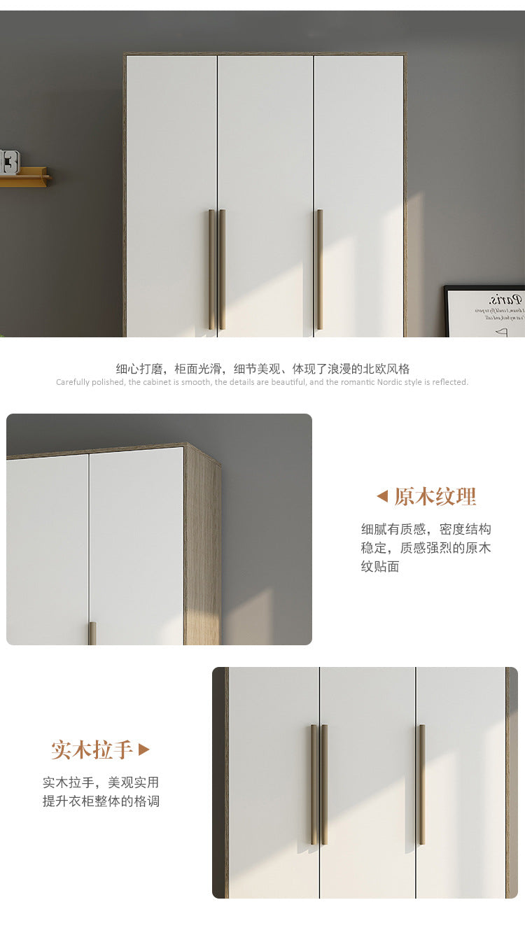Factory Direct Supply Economical Rental Wardrobe Storage Simple Combination Two-Door Three-Door Panel Storage Apartment Wardrobe