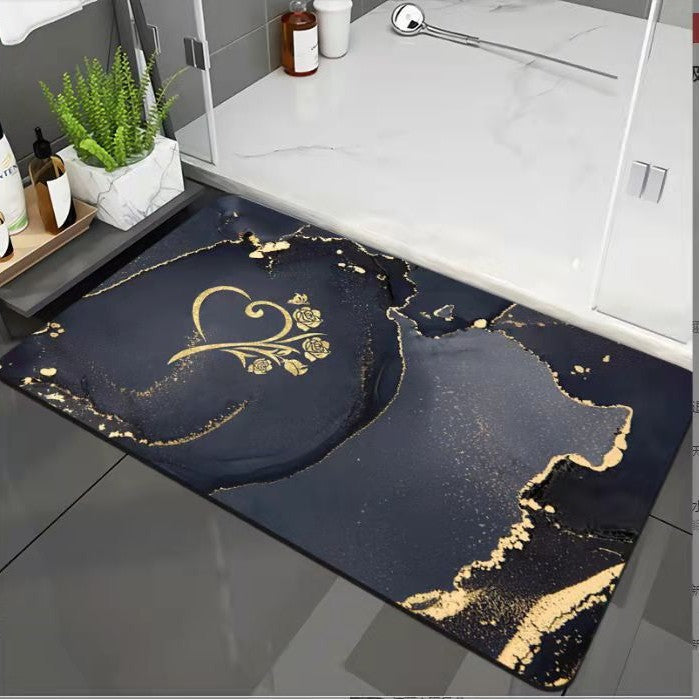 Geometric Abstract Entryway Non-Slip Mat Home Bathroom Doorway Water Absorption Soft Mat Easy to Clean Tech Cloth Entrance Mat