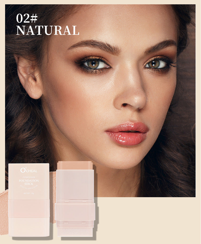 Cosmetic Non-Smudge Foundation Double-Ended Rotating Concealer Long-Lasting Waterproof Sweat Sponge Brush Head Cream Foundation