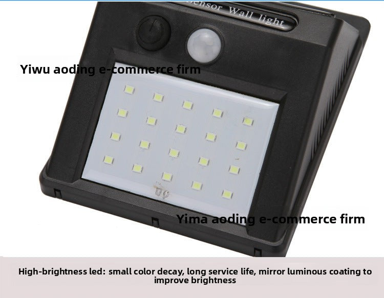 Solar Wall Lamp212LED Motion Sensor Wall Light 114LED Garden lamp20LED Waterproof Street Light