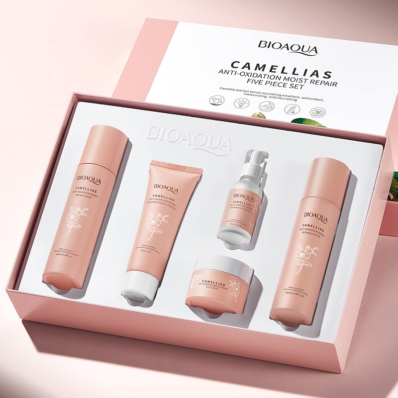 Camellia Five-piece Set BIOAOUA Hydrating and Moisturizing Skincare Set  Wholesale