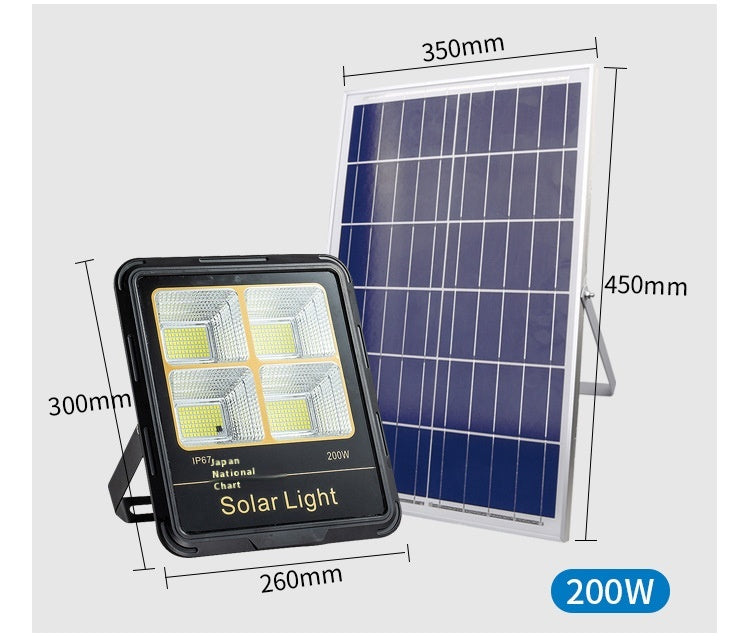 High Quality Smart Outdoor Waterproof Super Bright Adjustable Durable IP67100W 200W 300W LED Solar Flood Light
