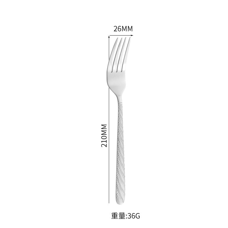 410Stainless Steel Tableware Hotel Restaurant Hemp Rope Pattern Knife Fork Spoon24Set of Western Steak Knives and Forks