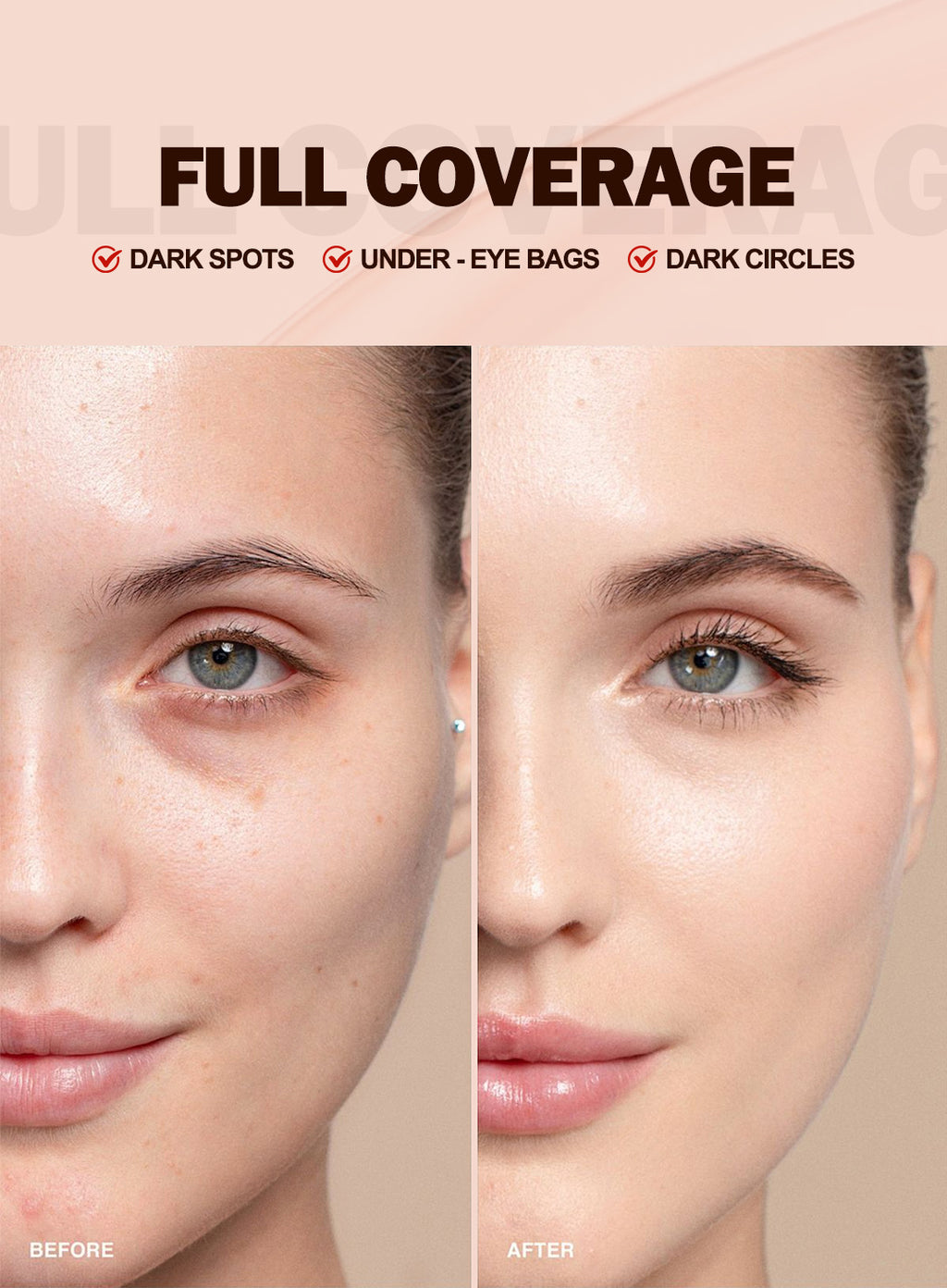 Powerful Concealer for Covering Tattoos, Dark Circles, Moisturizing, Brightening Concealer Liquid, Makeup Wholesale