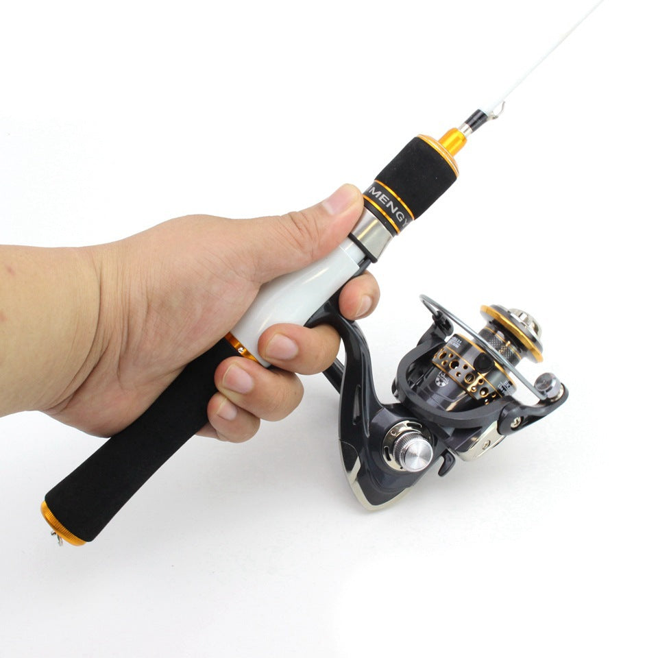 One piece58cm Ice Fishing Rod Spinning Reel Combo Winter Fishing Rod Set Boat Rod Valve Rod