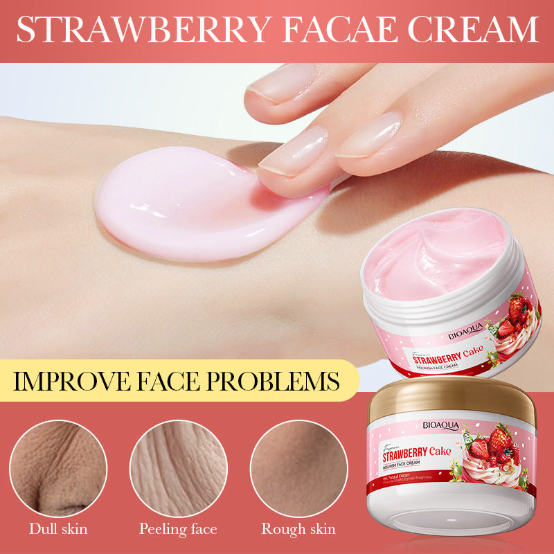 Strawberry Cake Nourishing Cream BIOAOUA Moisturizing skin moisturizing cream  foreign trade wholesale