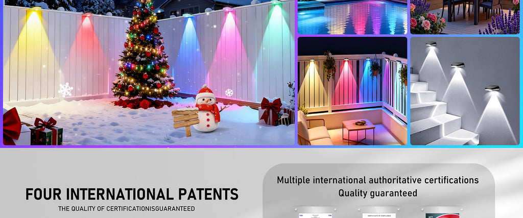 Bluetooth fence light RGBCW Iridescent Fence Light Wall Washer Light Fence Light Garden Light Waterproof Decorative Light