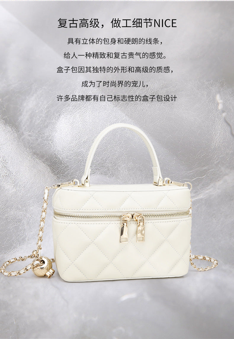 Korean Style Fashion Handbag for Women New Simple Embroidery Small Square Bag2024Spring and Summer Trendy Crossbody Bag