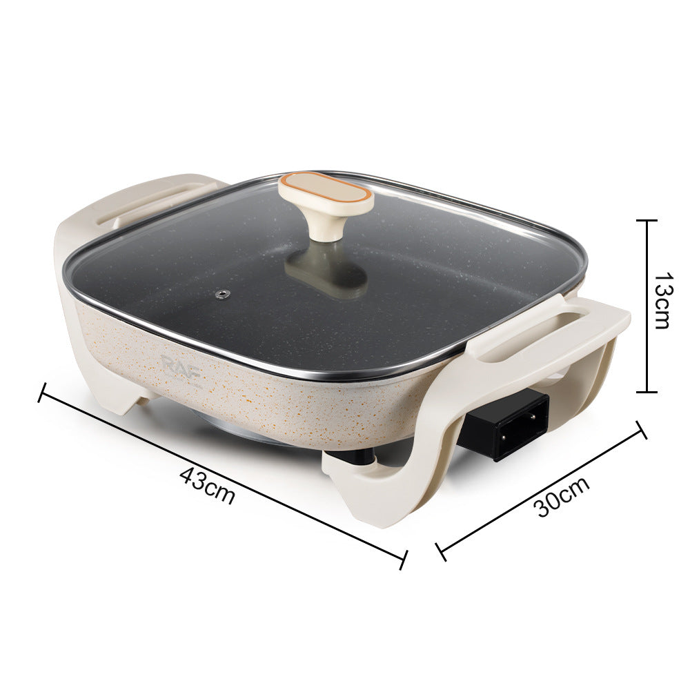 RAF European Standard Multifunctional Electric Cooker Electric Grill Home Electric Hot Pot BBQ Hot Pot All-in-One Electric Cooker5400