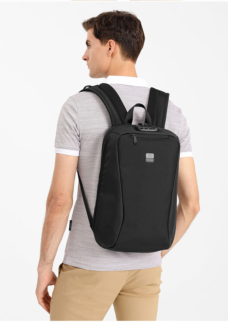 ozuko New Business Backpack Commuting Fashion Student School Bag Casual Waterproof Computer Backpack backpack