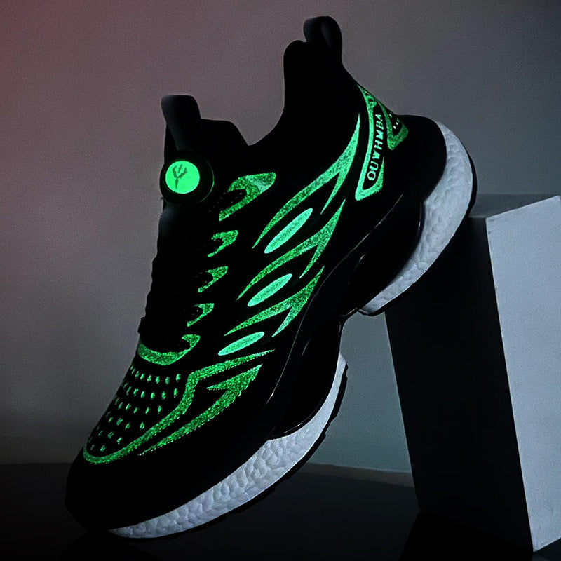 Summer Breathable Men's Shoes2025New Youth Sports Casual Running Shoes Student Lightweight Dad Mesh Trendy Shoes