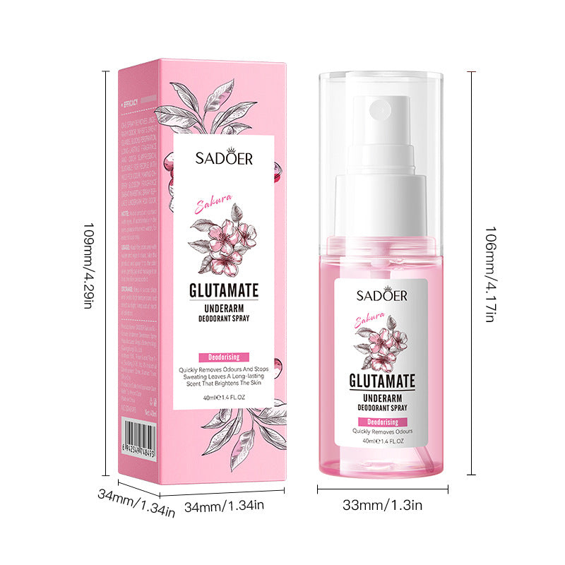Sakura Underarm Fragrance Spray SADOER Underarm Antiperspirant Spray  Wholesale