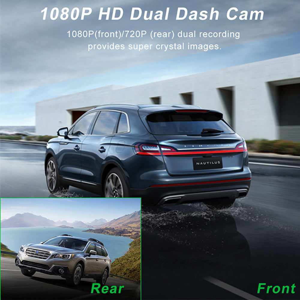 New1080P HD Night Vision Three-Record Dash Cam Multi-Lens Panoramic Parking Car Camera