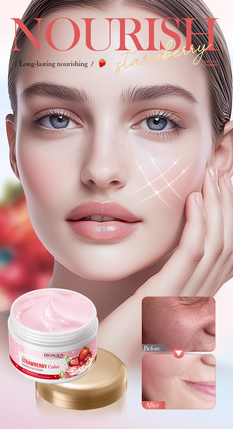 Strawberry Cake Nourishing Cream BIOAOUA Moisturizing skin moisturizing cream  foreign trade wholesale
