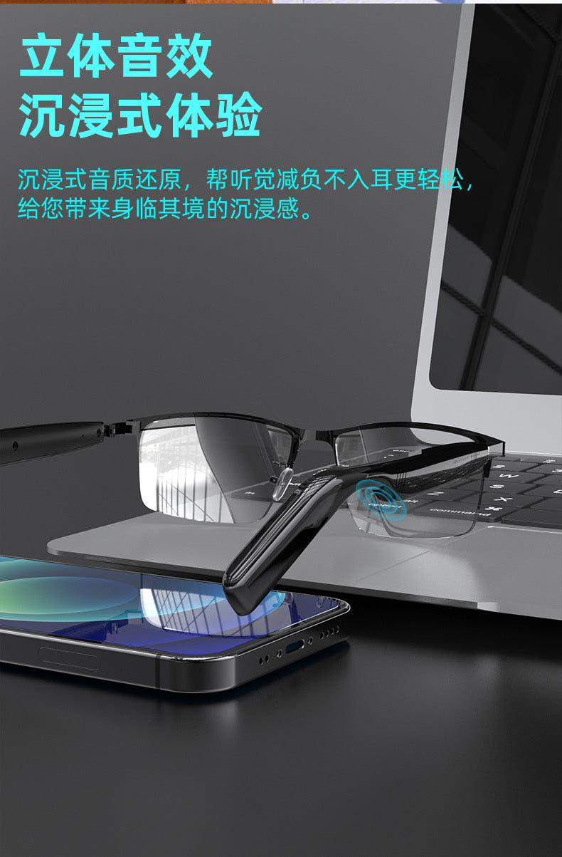 AI Bluetooth Smart Glasses Anti-Blue Light Translation in Hundreds of Languages Make Calls Listen to Music Wholesale