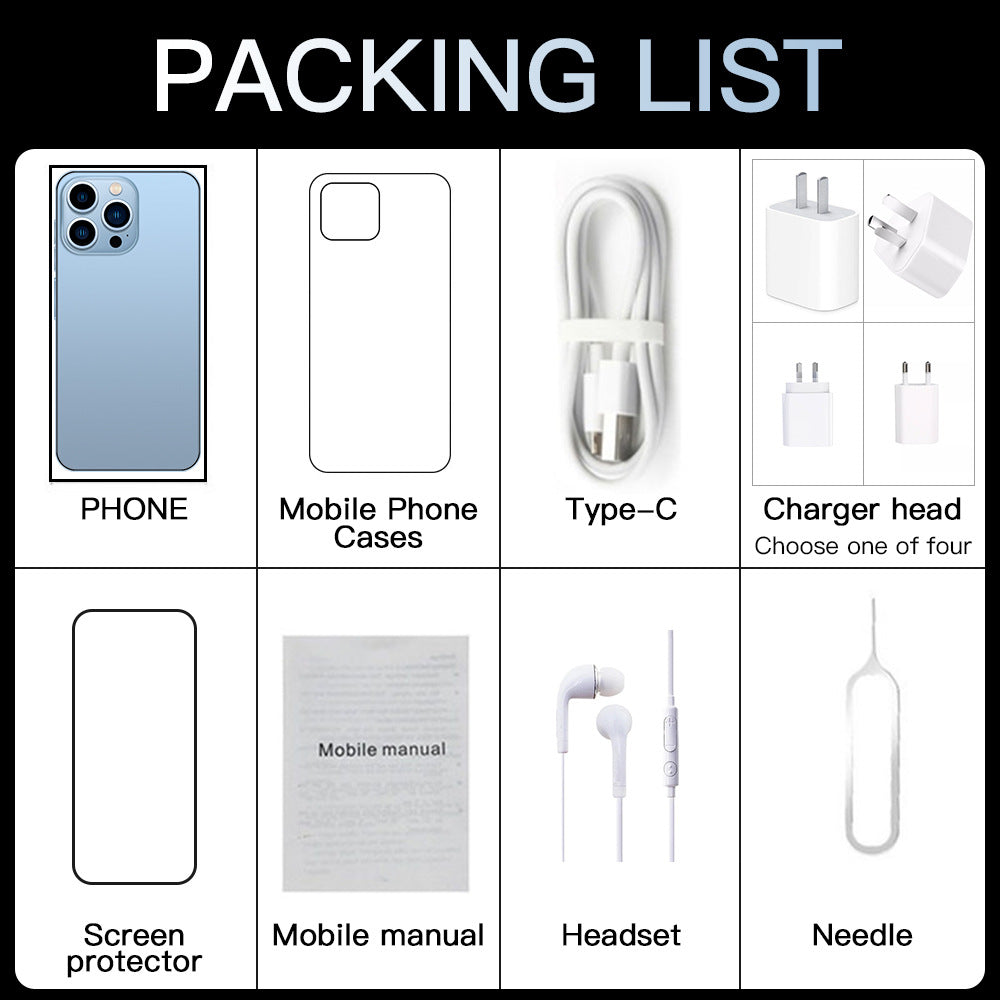Mobile Phone Large Memory Android Phone Wholesale New Large Memory i14ProMax 16+1TB